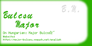 bulcsu major business card